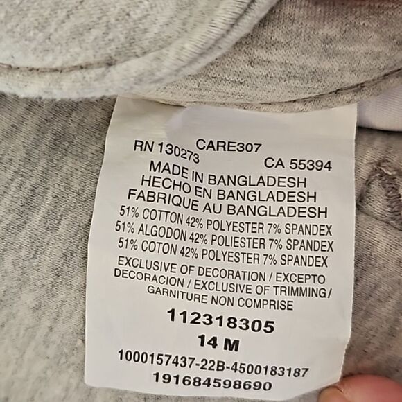 Lee Women Regular Fit High Rise Straight Crop Knit Pants Heather Gray Stretch 14 - Picture 12 of 12